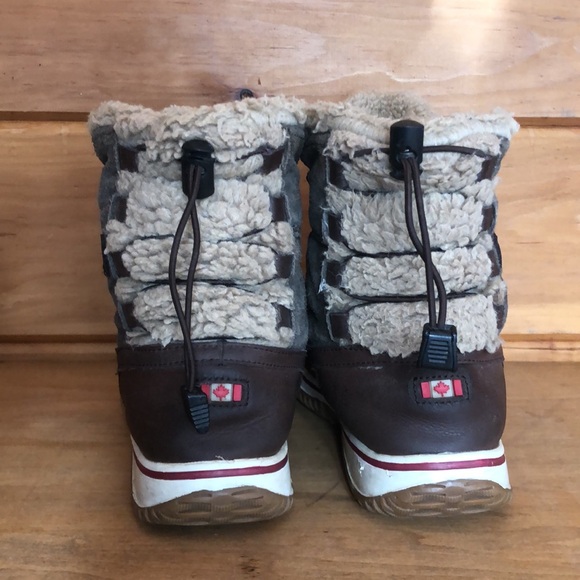 Pajar Women Iceland Tan Green Waterproof Leather Suede Snow Winter Boot 9/9.5 40 - Picture 4 of 12